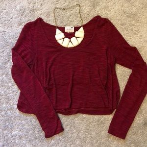 Red crop top